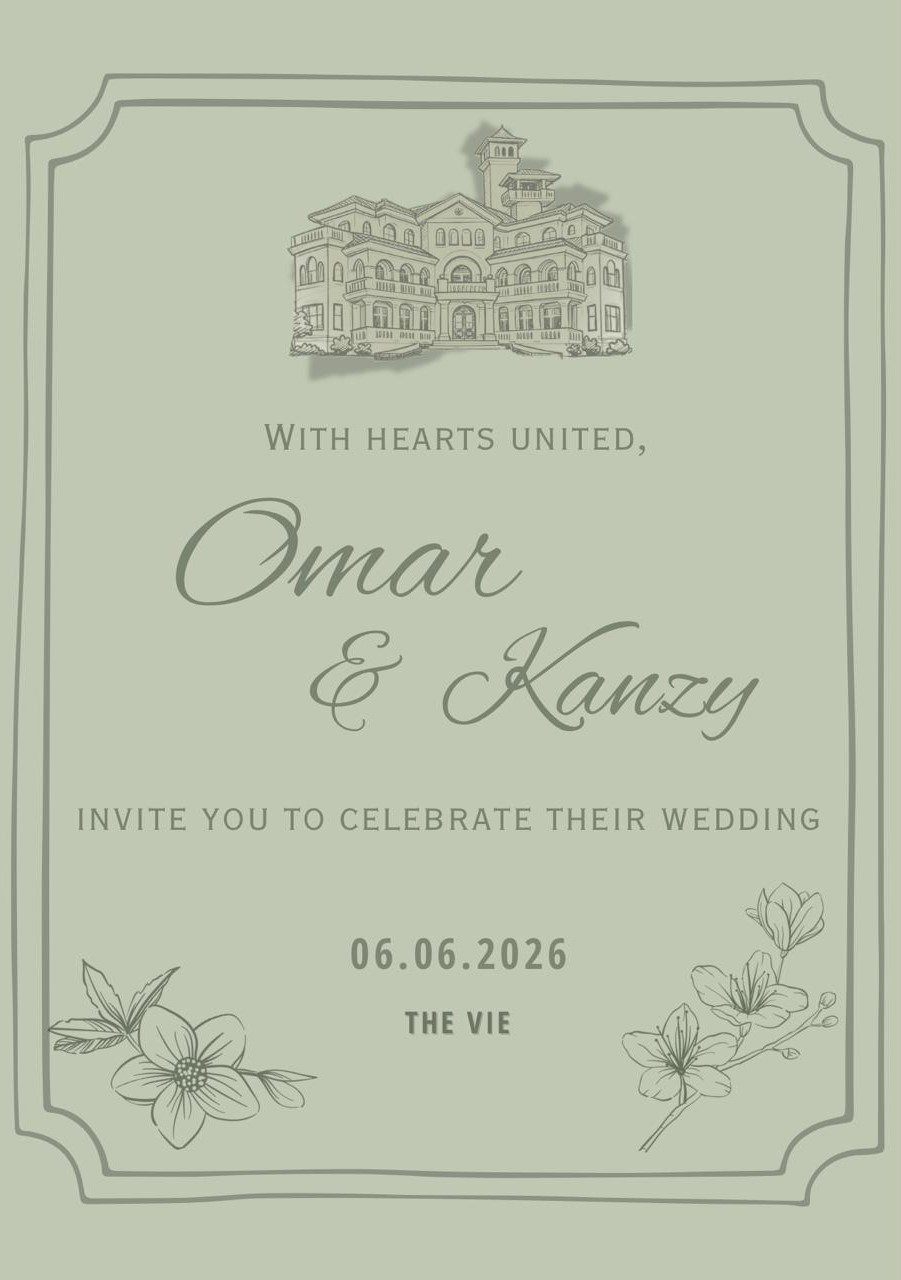 Kanzy & Omar Wedding Invitation